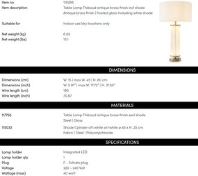 Veioza, Lampa de masa design LUX Thibaud