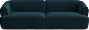 Canapea petrol cu tapițerie din catifea 255 cm Campi – Cosmopolitan Design