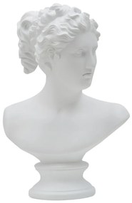 Bust decorativ alb din polirasina, 21,5x14,5x34 cm, Roman Woman Mauro Ferretti