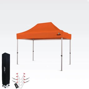 Cort tip foarfecă 2×3 m din aluminiu fără pereți | Montare rapidă și cadru ușor, rezistent - fara 3 pereti - Portocaliu