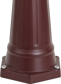 Felinar clasic de exterior roșu închis 220 cm cu 3 lumini IP44 - Havana