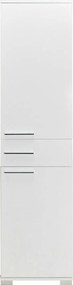 Dulap ADR-421-PP-1, alb, PAL melaminat, cu 2 usi si un sertar, 45x40x1