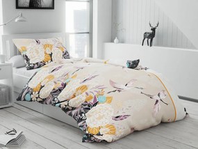 Lenjerie de pat din bumbac Culoare portocaliu, RETRO ROSES