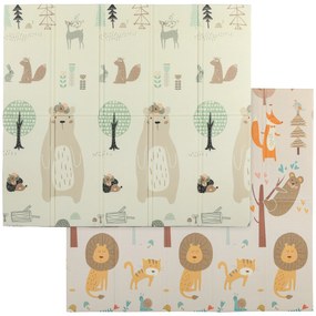 AIYAPLAY Saltea de joacă pentru copii 196 x 176 x 1,5 cm pliabilă dublă față Multicolor | Aosom Romania