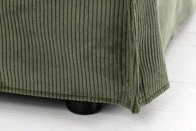 Canapea confortabila Heaven 200cm, catifea raiata verde