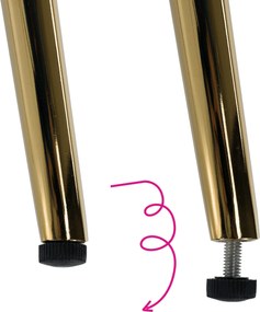 Canapea de design cu 2 locuri, ţesătură Velvet gri/gold crom auriu, EZIO TYP 2