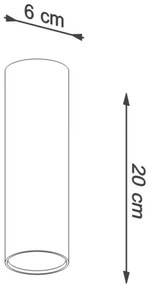 Spot LAGOS 1xGU10/40W/230V 20 cm alb Sollux SL.0997
