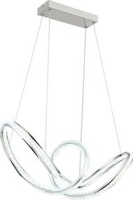 Globo 67440H - Lustră LED dimabilă pe cablu EVANGELINE LED/45W/230V crom lucios + telecomandă