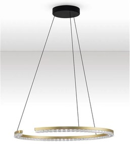 Lustra circulara aluminiu auriu GREAMY D-65cm