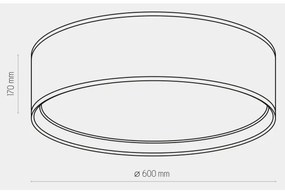 Plafonieră BILBAO 4xE27/15W/230V d. 60 cm neagră/aurie