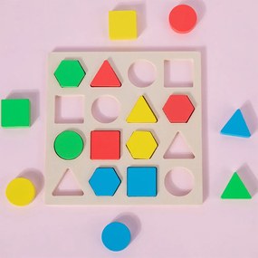 Jucărie din lemn de construit și de potrivit forme cu cărți
