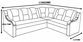 Husa elastica si creponata pentru coltar, cu volanas, culoare Bej Inchis