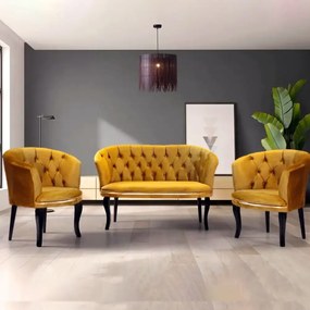 Canapea Milano culoare mustar2 locuri