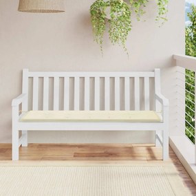 vidaXL Pernă de bancă de grădină, crem, 150x50x4 cm, textil oxford