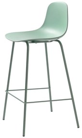 Scaun de bar verde deschis din plastic 92,5 cm Whitby – Unique Furniture