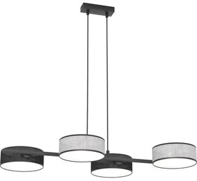 Lustră pe cablu DRUMZ 4xE14/10W/230V negru/gri