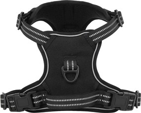 vidaXL Ham pentru câini cu dungi reflectorizante reglabil, negru, M