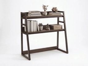 Raft de birou VERTEX 90x95 cm, negru / decor nuc