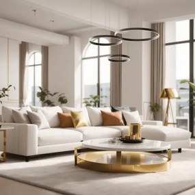 Lustră LED pe cablu GRAVITY LED/108W/230V negru