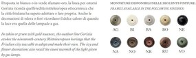 Pendul clasic pentru exterior realizat manual GORIZIA
