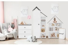 Comodă PABIS 87x83 cm alb/gri