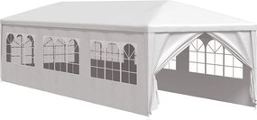 vidaXL Cort de petrecere, alb, 3 x 9 m