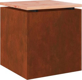 vidaXL Bancă de grădină Ruginit 40 x 40 x 43 cm