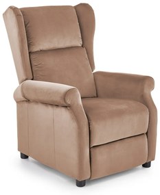 Fotoliu recliner Agustin 2 velvet bej H107 cm