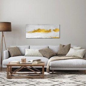 Tablou - Mișcări aurii și gri (120x50 cm)