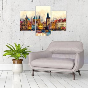 Tablou - Toamna în orașul pictat (90x60 cm)