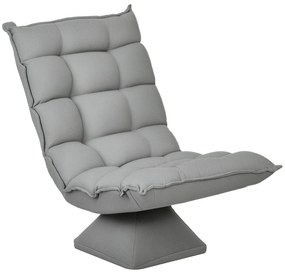 HOMCOM Fotoliu de sol paresos fotoliu relax fotoliu lounge design capitonat înclinare spătar reglabil pivotant 360° | Aosom Romania
