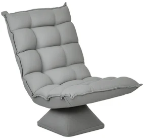 HOMCOM Fotoliu de sol paresos fotoliu relax fotoliu lounge design capitonat înclinare spătar reglabil pivotant 360° | Aosom Romania