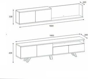 Mobilier living Valobe 3 (alb) . 1095670
