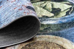 ANDRE 33550 covor lavabil condimente bucatarie, anti-alunecare - albastru / verde