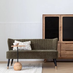 Canapea verde cu tapițerie din chenille 134 cm Glam – Ixia