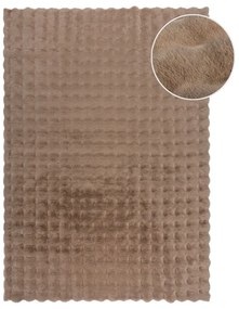 Blană maro sintetică 180x290 cm Waffle Faux Fur – Flair Rugs