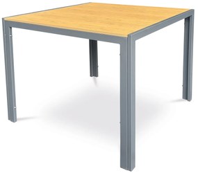 Autronic Masă de grădină, metal, polywood, maro, AZ T-S1209 OAK
