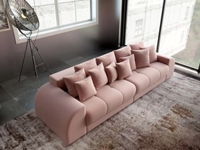 Canapea extensibilă dumonde cu 2 lăzi de depozitare si sezut confortabil din spuma high-density, Verona Royal Pink 310x100 cm