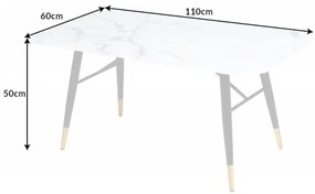 Neînvins Masa conferinta Paris 110 cm aspect alb marmura