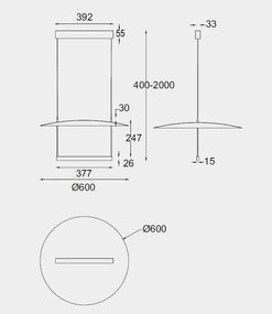 Lustra LED suspendata design modern SUN II D-60cm