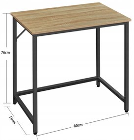 Set pentru birou masa de birou TAYLOR 80x50 cm stejar sonoma + scaun de birou AVOLA VELVET albastru regal