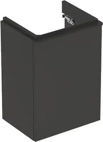 Dulap baza pentru lavoar suspendat Geberit Smyle Square lava gri inchis 1 usa opritor dreapta 45 cm
