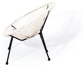 Fotoliu împletit de grădină Le Bonom Avocado, alb