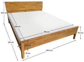 Pat matrimonial 180 cm Novedades (natural) (cu somieră). 1116427