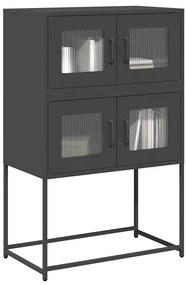vidaXL Dulap înalt, negru, 68x39x107 cm, oțel