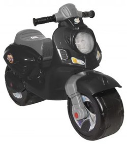 Motocicleta cu functie de trotineta fara pedale pentru copii NOVOKIDS™ Vespa Scooter Mini , Maxim 30 Kg, Cu roti late, Stabilitate mare, Negru