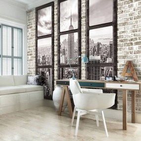Fototapet - New York - privire din geam (152,5x104 cm)