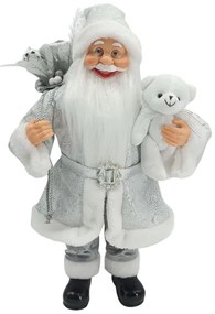 Decorațiune Santa Claus Argintie 60cm