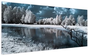 Tablou - Peisaj înghețat (120x50 cm)