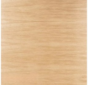 Masa de dining neagra cu blat in decor stejar PURO 80x80